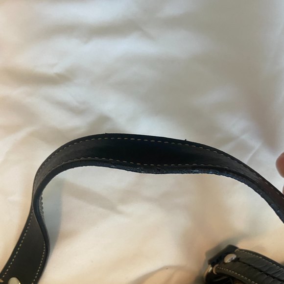 Coach F14941 Tan Black Laura Signature Monogram Canvas Shoulder Purse Authentic - Picture 9 of 13